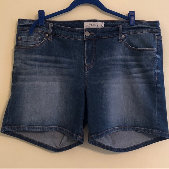 torrid Pants - torrid darker wash jean shorts